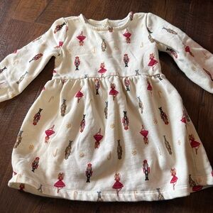 Carter’s Toddler Christmas Nutcracker Ballerina Sweatshirt Dress 2T.